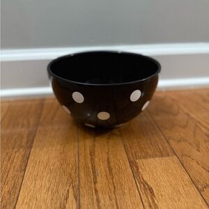 222 Fifth Black and White Polka Dot Bowl